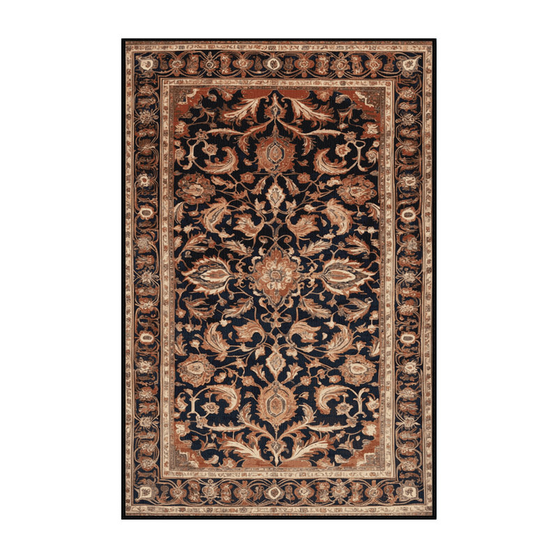Tapis brun lavable à la machine, Rectangulaire 3 pi x 5 pi