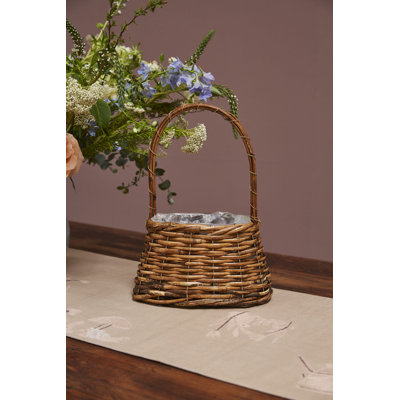 Polished Woven Basket 9.5"x 5.5"x 13.5"