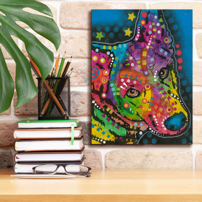 «Herding Dog» par Dean Russo - peinture sur toile tendue