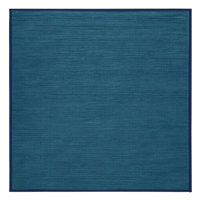 Machine Washable Solid Blue Area Rug