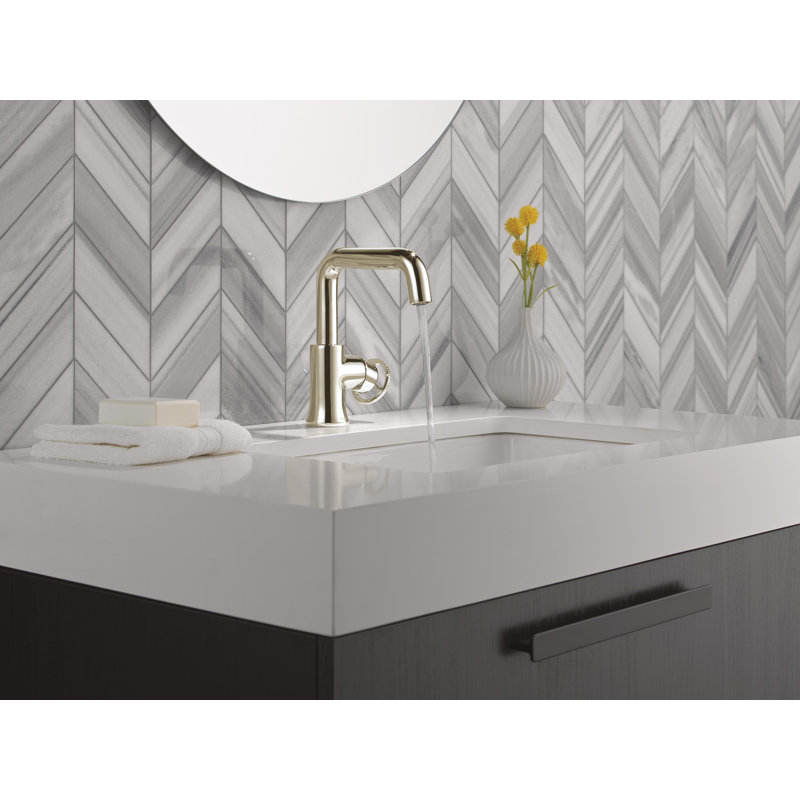 Single Handle Bathroom Faucet, Polished Nickel