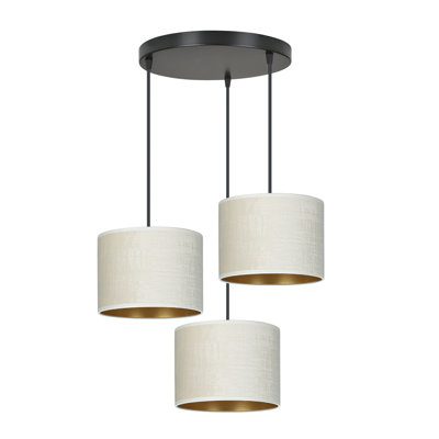 Eamie 3 - Light Black Cluster Pendant