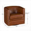 Fauteuil d'appoint pivotant en tonneau capitonné Capstone