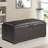 Leather Storage Bench With 2 Side Ottomans, Black