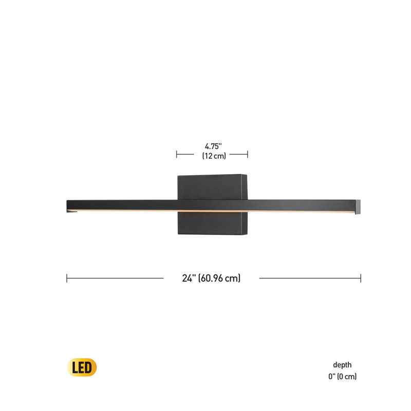 Éclairage pour salle de bain 1 lumière Harbison, Noir
