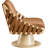 Quinton Vegan Leather Swivel Accent Chair-90995856-90995857