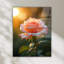 Art mural en verre trempé pêche rose-129632879