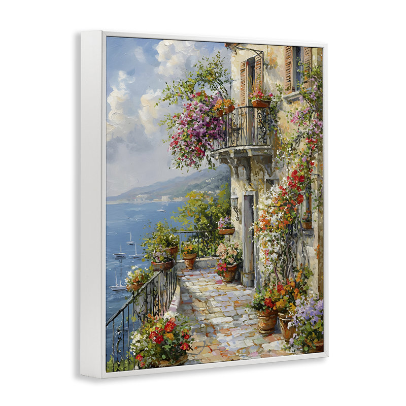 Giclée encadrée bord de mer botanique, design par Franklyn Gregory, H 20 po x l 16 po