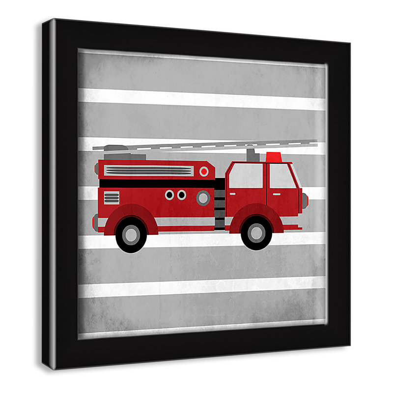 In Red 1' Wall Decal, 8" H x 8" W x 1.18" D, Black Box Framed