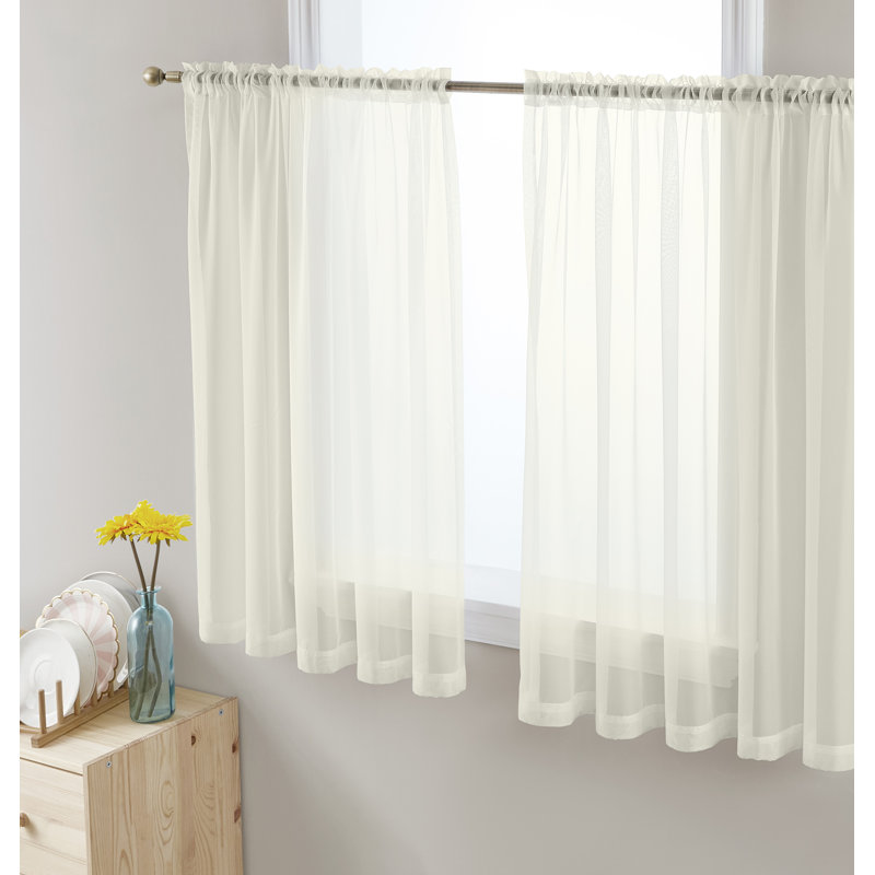 Daxin Window Valance, Ivory, 54" W x 36" L