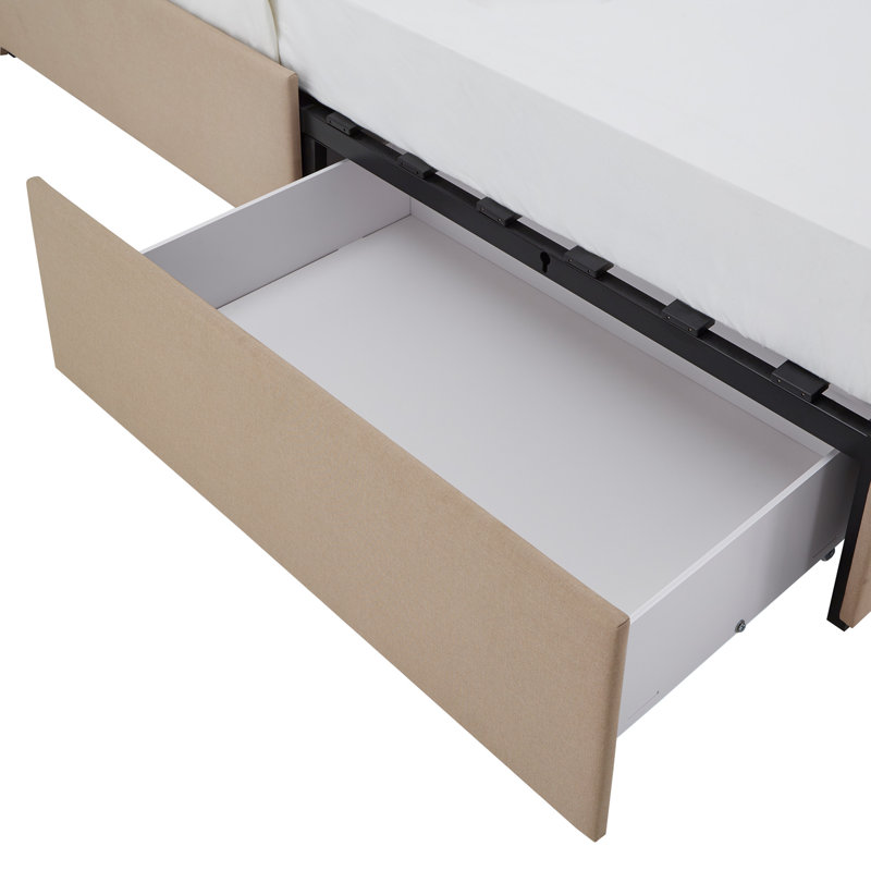 Cletus Upholstered Platform Storage Bed, King