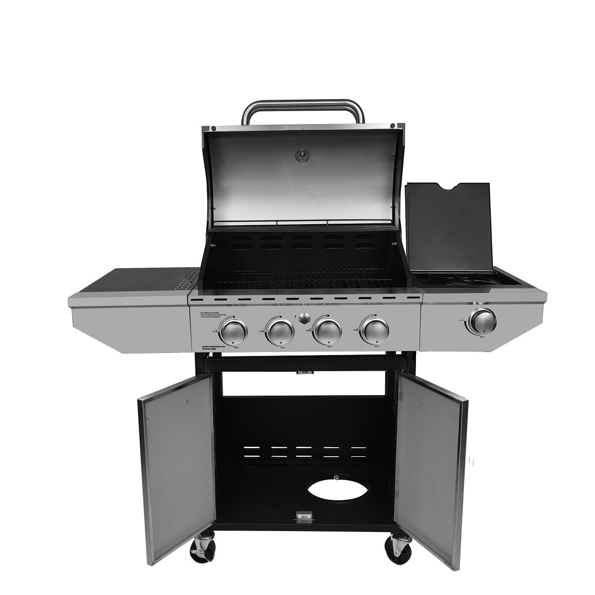Blackstone 36 Culinary Cabinet Griddle with Side Table 4-Burner