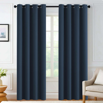 Curtains for Bedroom/Living Room 2 Panels Set - Thermal Insulated Room Darkening Grommet Top Curtains