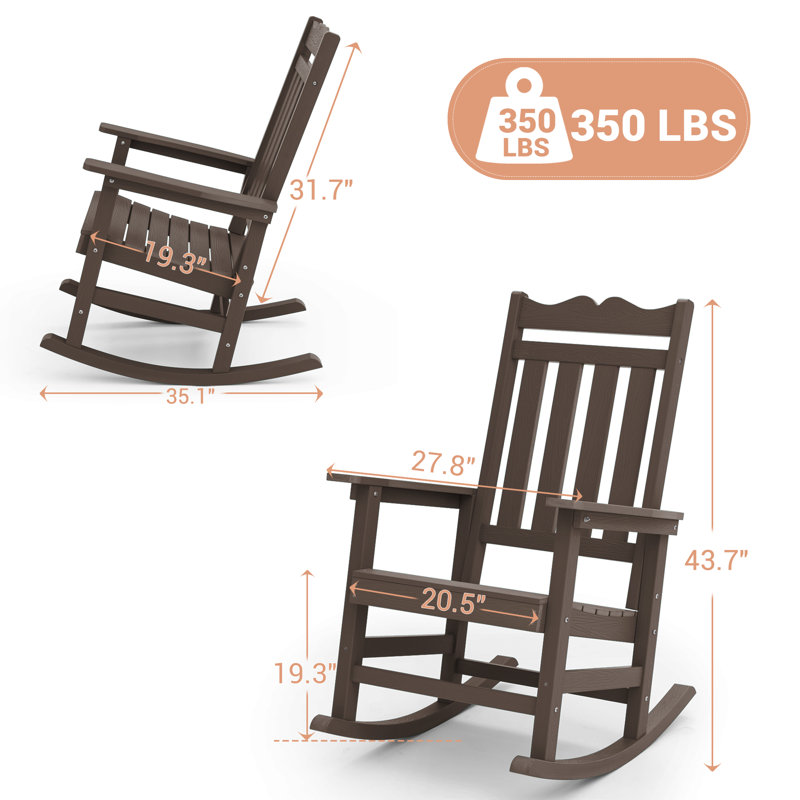 Joyceann All-Weather Plastic Lounge Chair, Brun