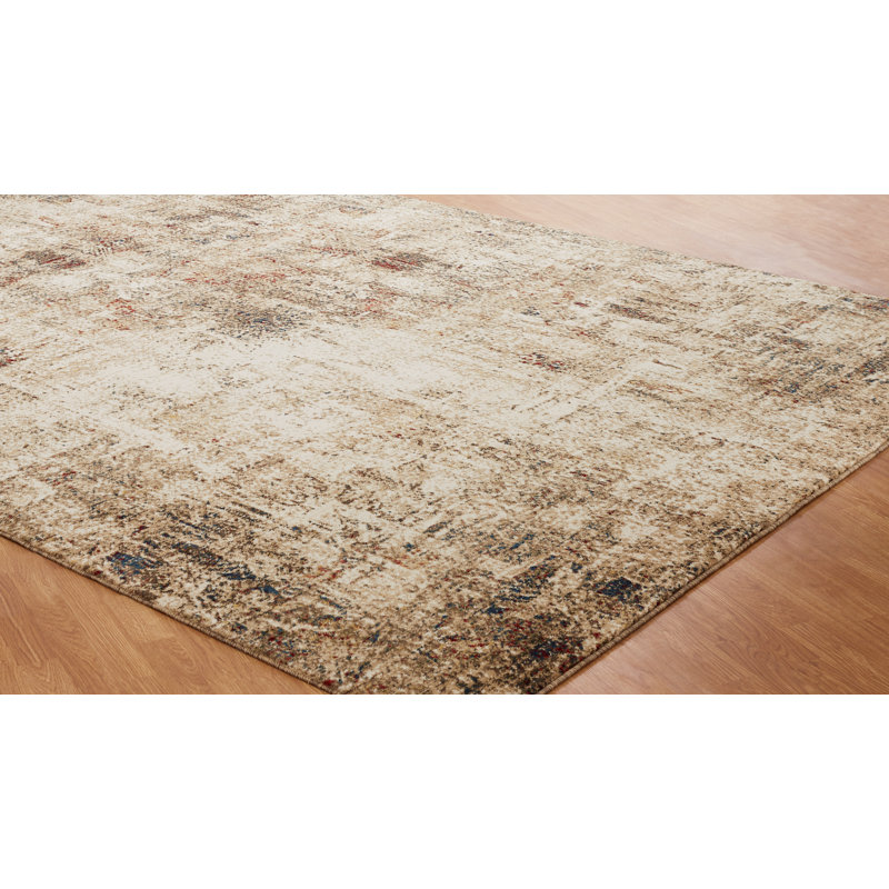 Hoddesd Abstract Area Rug in Ivory, Rectangle 8'6" x 11'6"