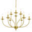 Lustre 9 lumières façon bougie en métal