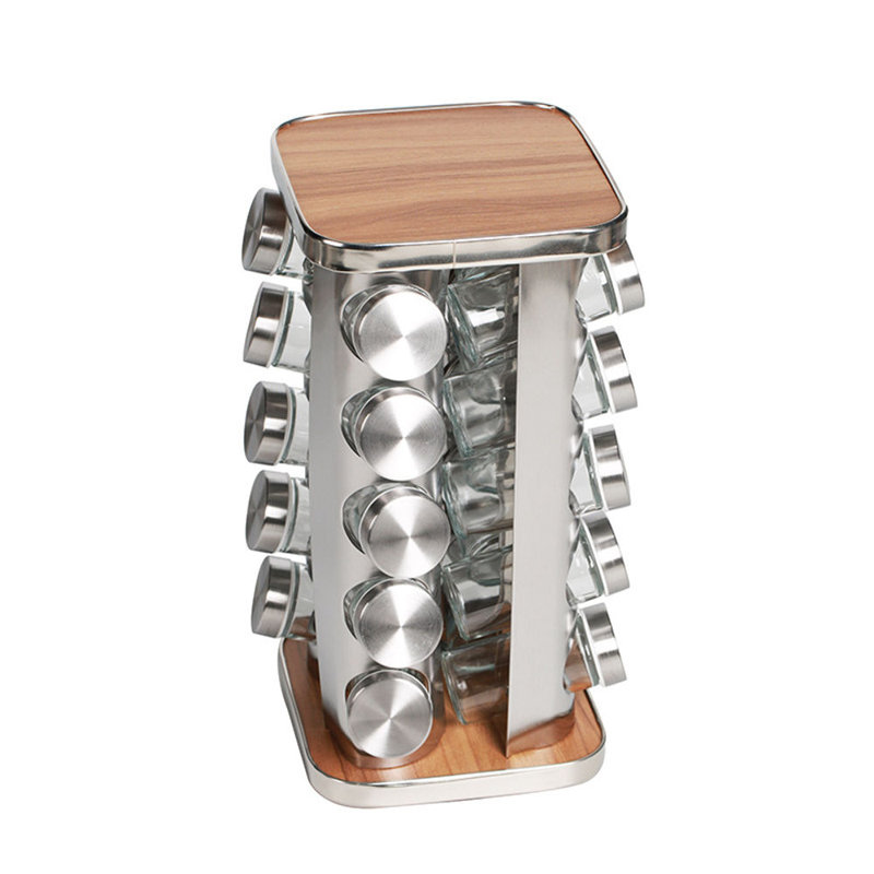 Freestanding Spice Jar & Rack Set