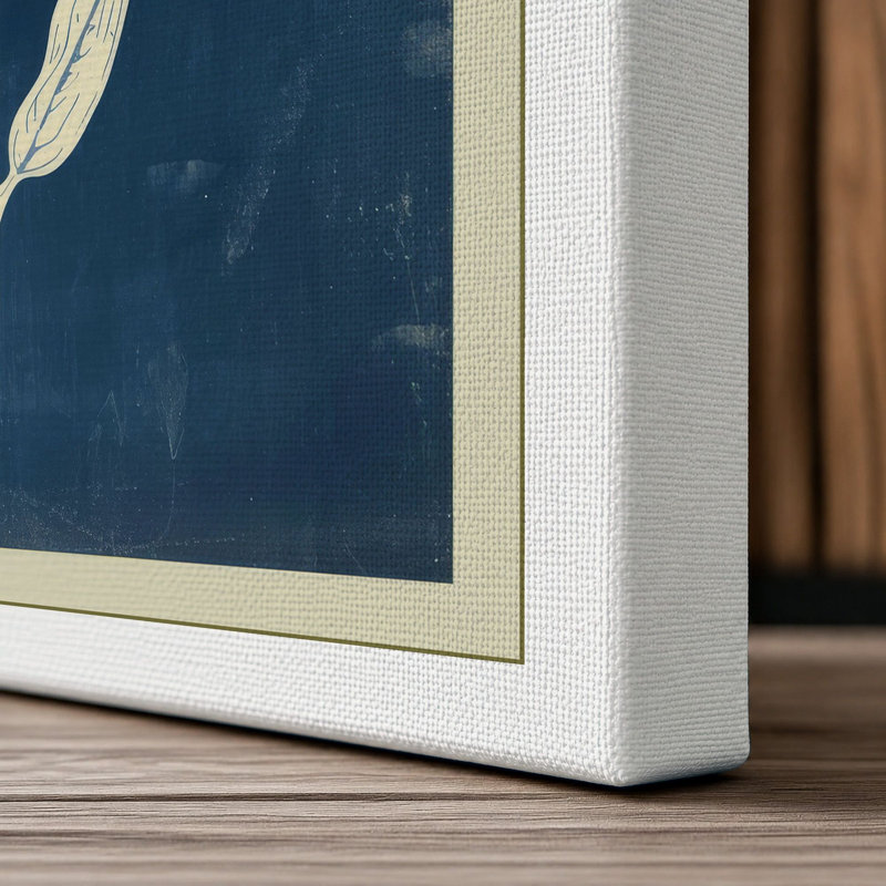 Study in Blue Botanical - Wrapped Canvas, 24x16 - 61.0 x 40.6 cm, White Border