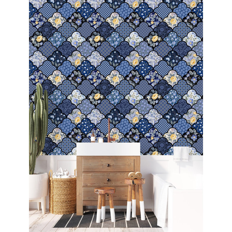 Miakota Peel & Stick Floral Tile, 225" L x 25" W