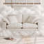 Canapé d'angle modulaire Ranbir Cloud Comfort. Sans compression sous vide. Garnissage en duvet et coton. Housses lavables - Canapé deux places blanc cassé