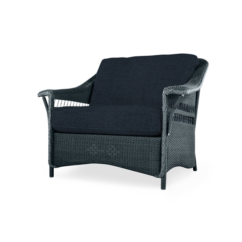Nantucket Outdoor Lounge Chair, Sandberg Navy, Linen