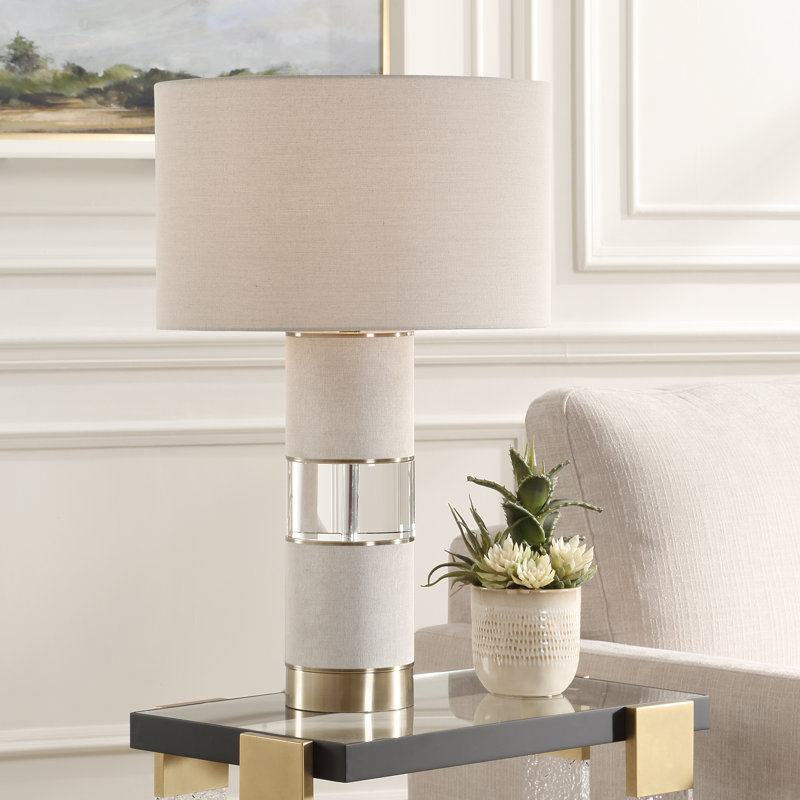 Brayden Studio® Irmtraude Linen Table Lamp