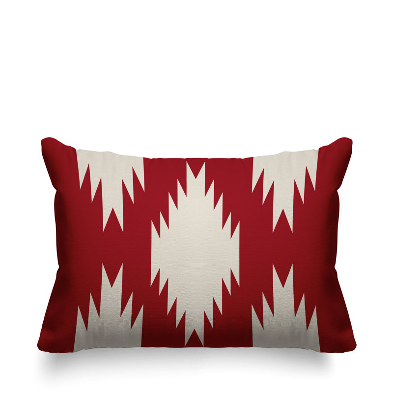 Coussin intérieur / extérieur Yuma Southwestern, Rouge