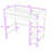 Twin Wood Loft Bed With Built-In-Desk And Ladder