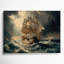«Thanksgiving Mayflower Ship Art», art mural sur toile brune-931112024