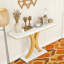 Table de vestibule étroite avec base géométrique-782163908