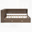 Lit de jour en bois avec tablettes de rangement, USB, DEL et lit gigogne-1975104886