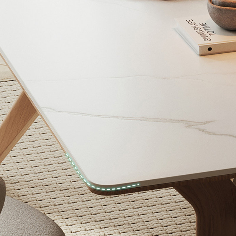 Ensemble de table de salle à manger simple en bois massif., H 29,53 po x L 70,87 po x l 35,43 po