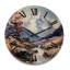 Mountains Majestic Peaks Pointillism I - Landscapes Oversized Wood Wall Clock-2112828278
