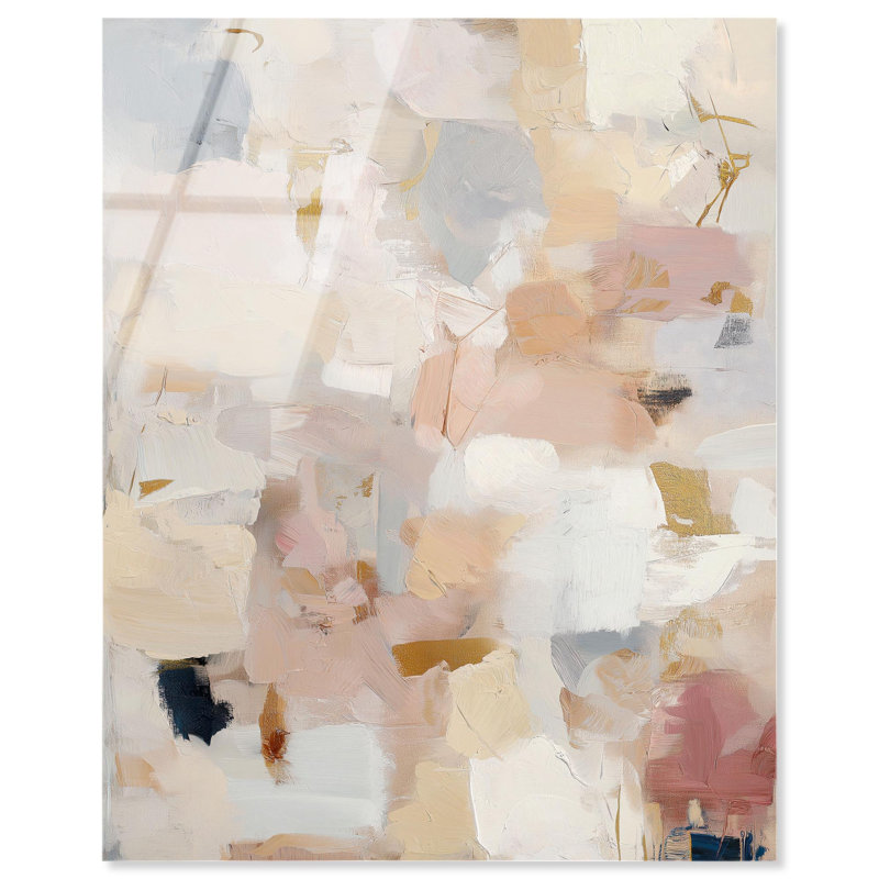 «Aura of Beige», reproduction d'art acrylique sur toile par Art Remedy, H 30 po x l 24 po