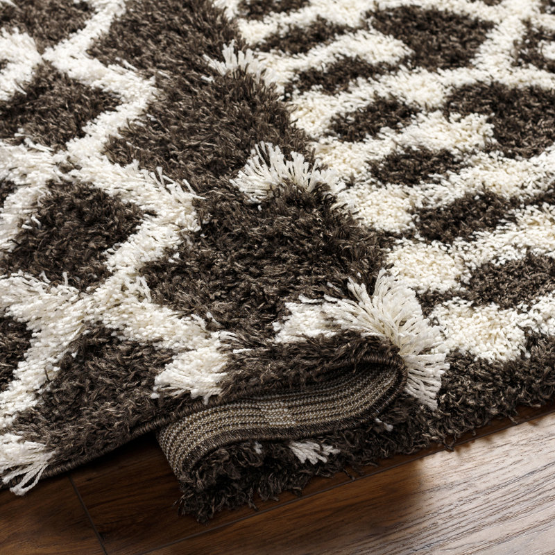 Periheli Geometric Shag Area Rug, Rectangle 200 x 290cm