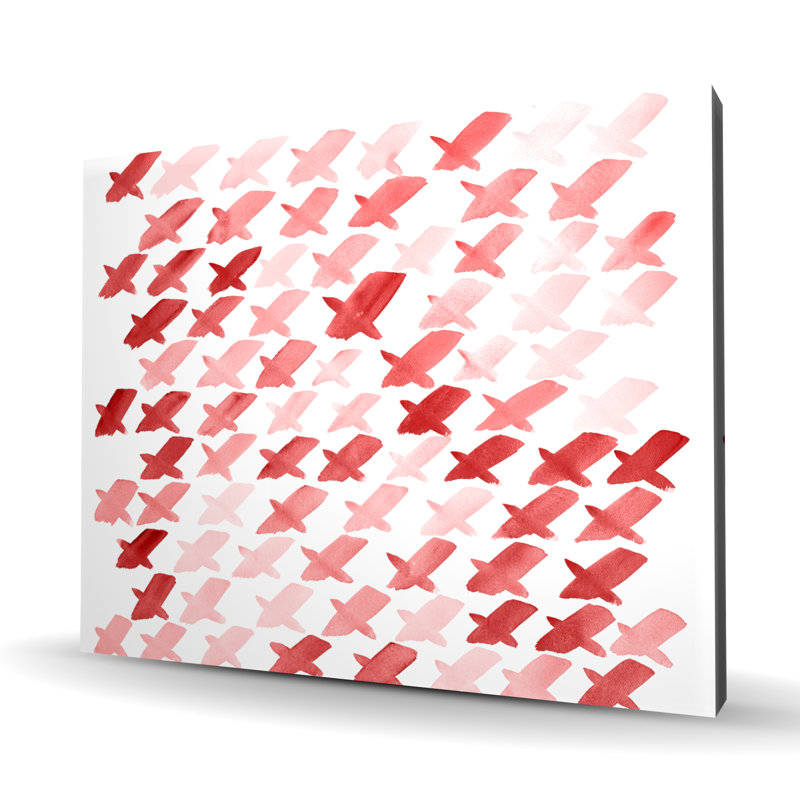 Motif X rouge - Toile de formes rouges pour la maison | Art moderne