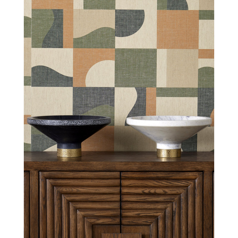 Vincent Decorative Bowl, Black/Brass