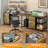 L-Shaped Desk with Drawers and Power Outlets