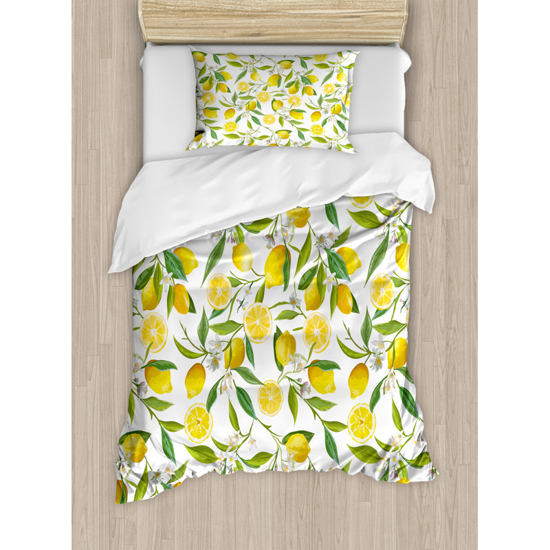 Nature Modern & Contemporary Polyester Floral Duvet Cover, Twin