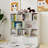Multi-Functional 7 Shelf Kids Bookcase with 2 Hooks