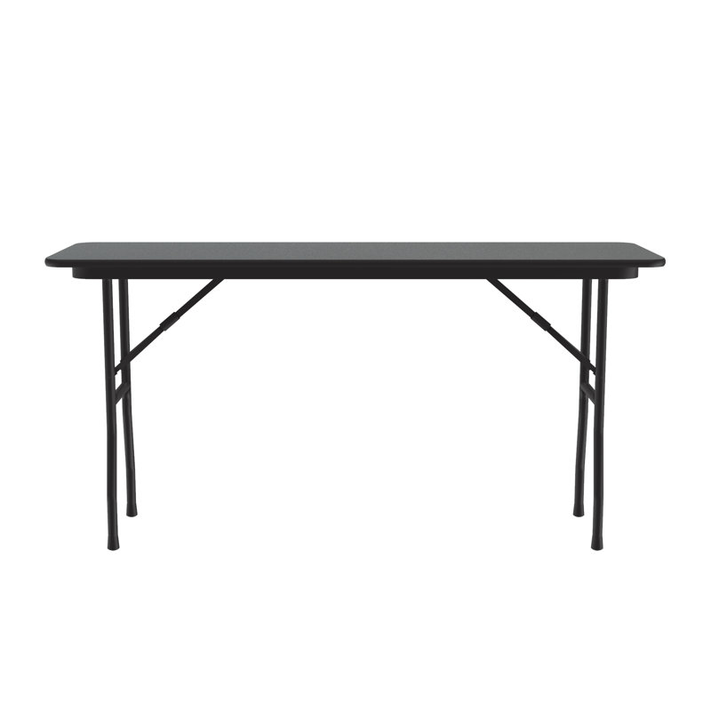Table Pliante Rectangulaire, H 29 po x L 96 po x l 18 po, Noir
