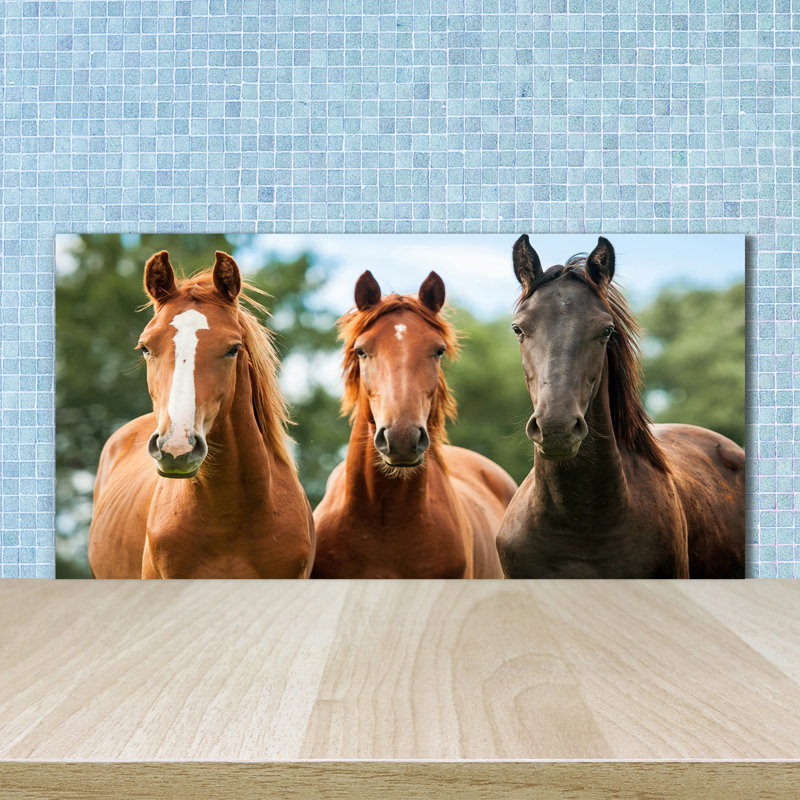 Rustburg 50cm W x 100cm L Glass Peel and Stick Panel
