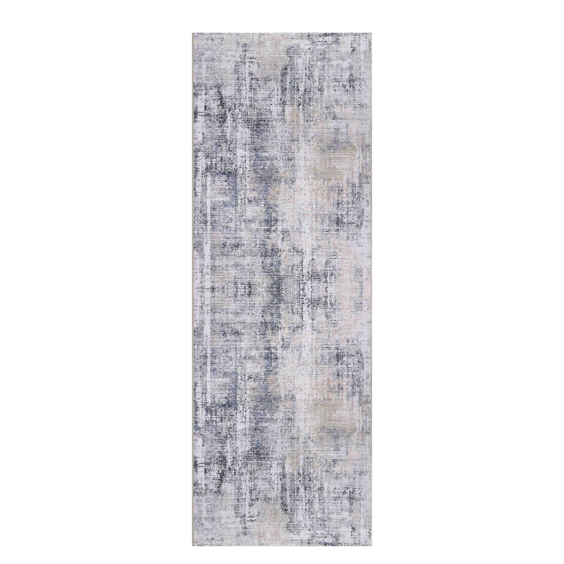 Delara Grey/Beige Machine Washable Area Rug – Non-Slip, Stain Resistant, GRS Certified, for Bedroom, Living & Dining