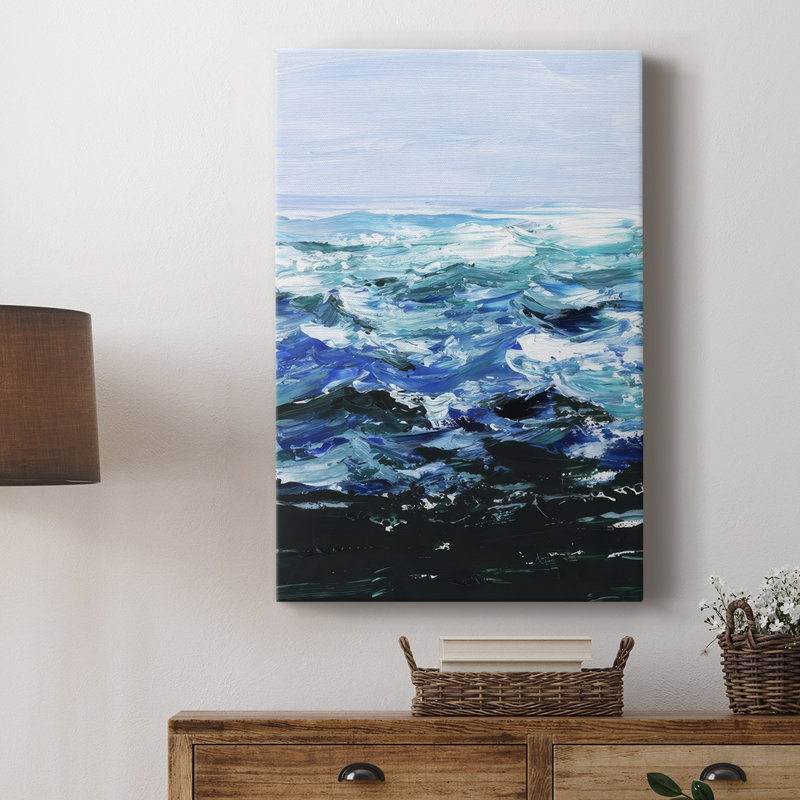 Sous la surface de la mer - Cavas enveloppés de galerie, H 12 po x l 8 po