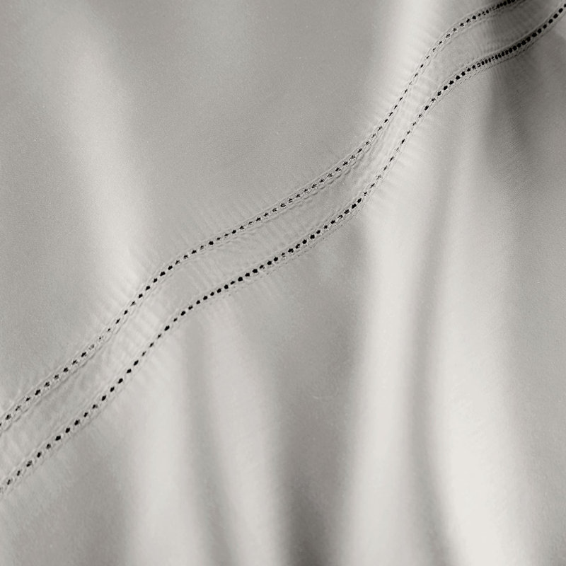 Yalda Egyptian Cotton Sateen Sheet Set , Queen Sheet Set + 2 Pillowcases, Gray