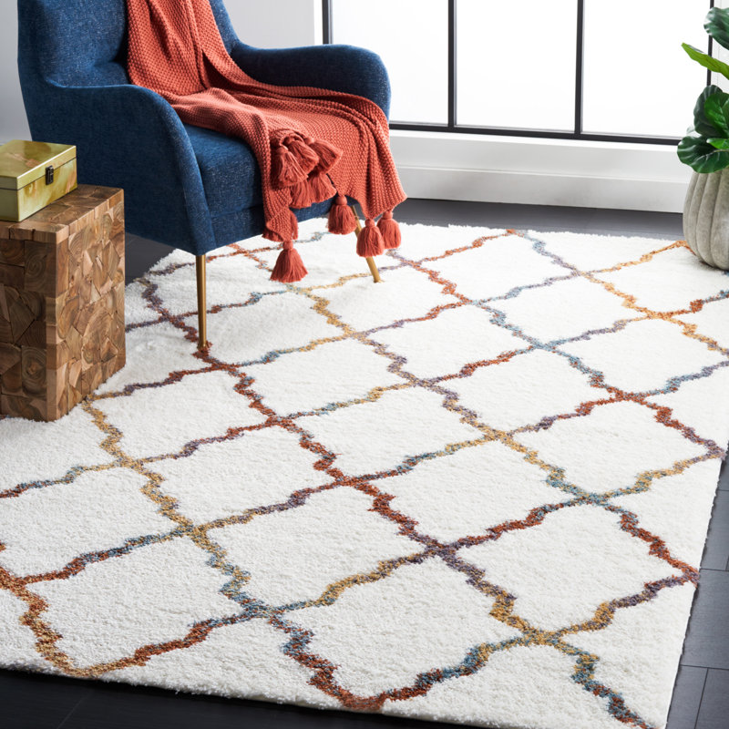 Berber Shag Performance Geometric Rug, Rectangle 4'5" x 6'5"