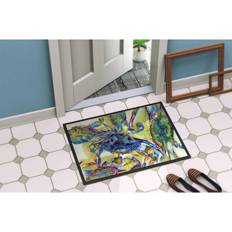 Paillasson antidérapant pour l’intérieur en crabe LEWYS, Rectangle 1 pi 6 po x 2 pi 3 po