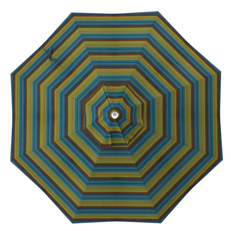Parasol de marché octogonal 9 pi Willa, Sunbrella® lagon Astoria, Matted White