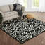 Tapis noir et blanc en laine touffeté à la main noir et blanc Luna Willow