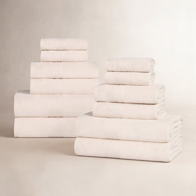 Hannu 12-Piece Sustainable Cotton Towel Set
